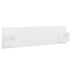 vidaXL Headboard with Bedside Tables White Engineered Wood
