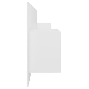 vidaXL Headboard with Bedside Tables White Engineered Wood