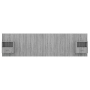 vidaXL Headboard with Bedside Tables Gray Sonoma Chipboard