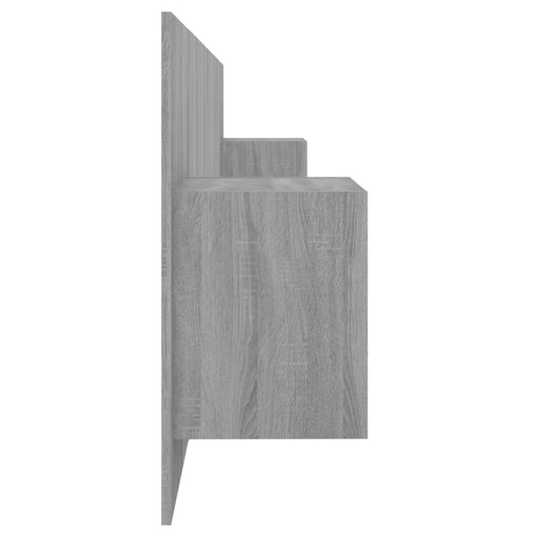 vidaXL Headboard with Bedside Tables Gray Sonoma Chipboard