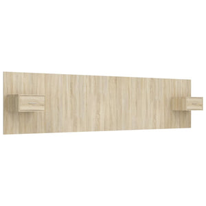 vidaXL Headboard with Bedside Tables Sonoma Oak Engineered Wood