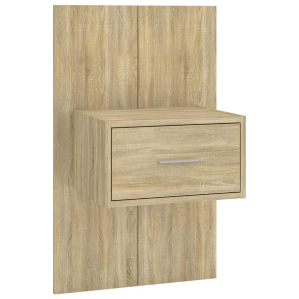 vidaXL Headboard with Bedside Tables Sonoma Oak Engineered Wood