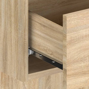 vidaXL Headboard with Bedside Tables Sonoma Oak Engineered Wood