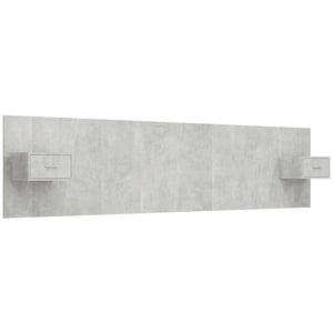 vidaXL Headboard with Nightstands Concrete Grey Engineered Wood