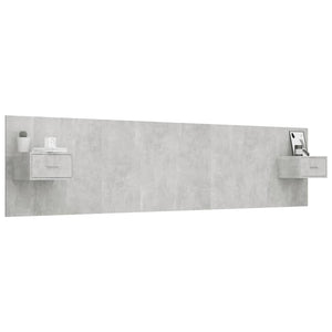 vidaXL Headboard with Nightstands Concrete Grey Engineered Wood