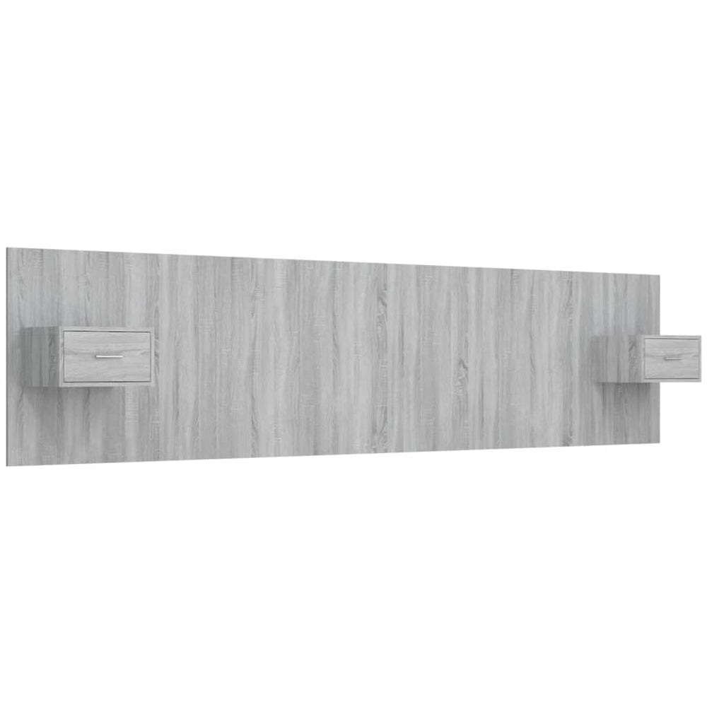 vidaXL Headboard with Bedside Tables Sonoma Grey Engineered Wood