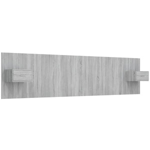 vidaXL Headboard with Bedside Tables Sonoma Grey Engineered Wood