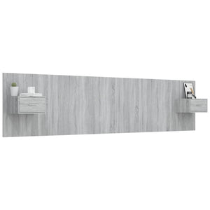 vidaXL Headboard with Bedside Tables Sonoma Grey Engineered Wood