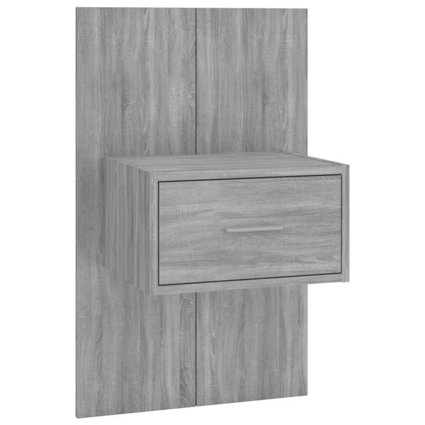 vidaXL Headboard with Bedside Tables Sonoma Grey Engineered Wood