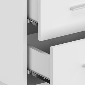 vidaXL Headboard with Bedside Tables White Engineered Wood