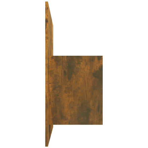 vidaXL Headboard with Bedside Tables Smoked Oak Engineered Wood
