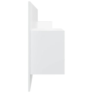 vidaXL Headboard with Bedside Tables White Engineered Wood