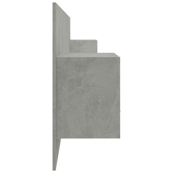 vidaXL Headboard with Nightstands Concrete Grey Engineered Wood