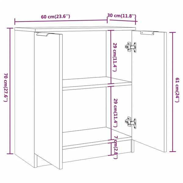 vidaXL 3-Piece Sideboard Set Concrete Grey Engineered Wood
