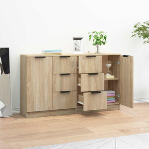 vidaXL Sideboards 2 pcs. Sonoma Oak 60x30x70 cm Engineered Wood