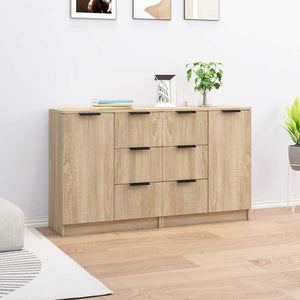 vidaXL Sideboards 2 pcs. Sonoma Oak 60x30x70 cm Engineered Wood