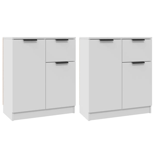 vidaXL Sideboards 2 pcs. White 60x30x70 cm Engineered Wood