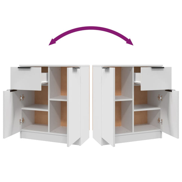 vidaXL Sideboards 2 pcs. White 60x30x70 cm Engineered Wood