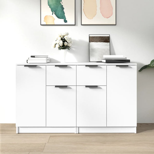 vidaXL Sideboards 2 pcs. White 60x30x70 cm Engineered Wood