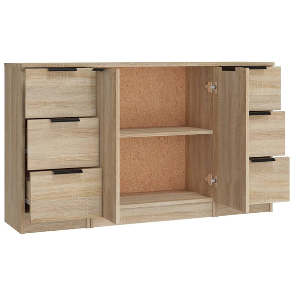 vidaXL Sideboards 3 pcs. Sonoma Oak Engineered Wood