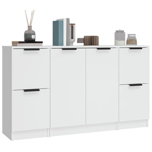 vidaXL Sideboards 3 pcs. White Engineered Wood