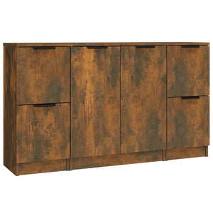 vidaXL Sideboards 3 pcs. Smoked Oak Engineered Wood