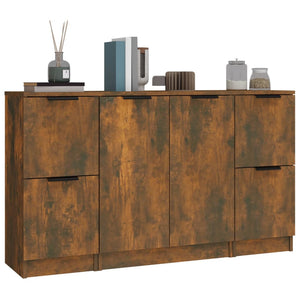vidaXL Sideboards 3 pcs. Smoked Oak Engineered Wood