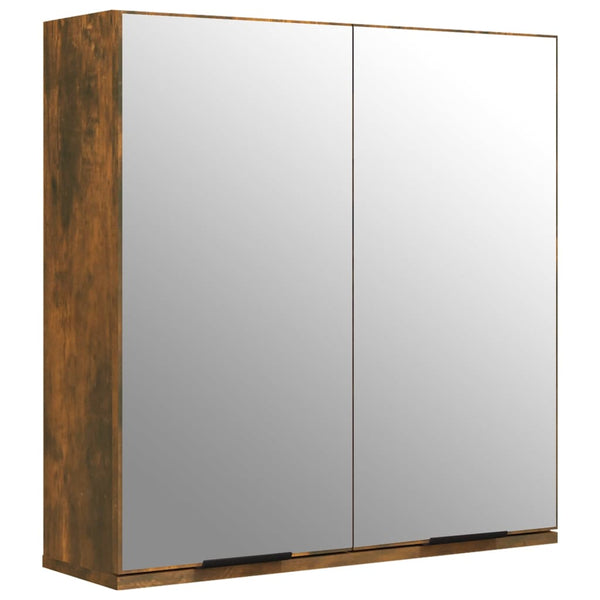 vidaXL 3-Piece Bathroom Furniture Set Smoked Oak Engineered Wood