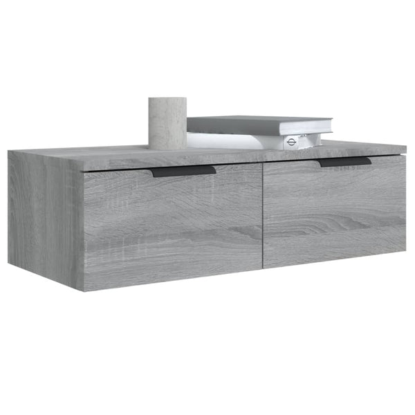 vidaXL Wall Cabinets 2 pcs. Gray Sonoma 68x30x20 cm Engineered Wood