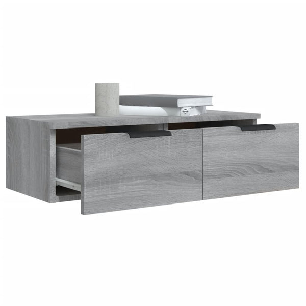 vidaXL Wall Cabinets 2 pcs. Gray Sonoma 68x30x20 cm Engineered Wood