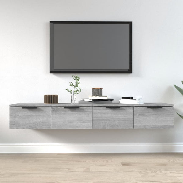 vidaXL Wall Cabinets 2 pcs. Gray Sonoma 68x30x20 cm Engineered Wood