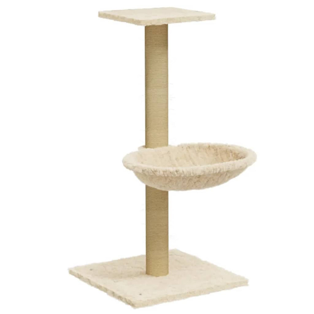 vidaXL Cat Scratching Post with Sisal Scratching Column Cream 74 cm