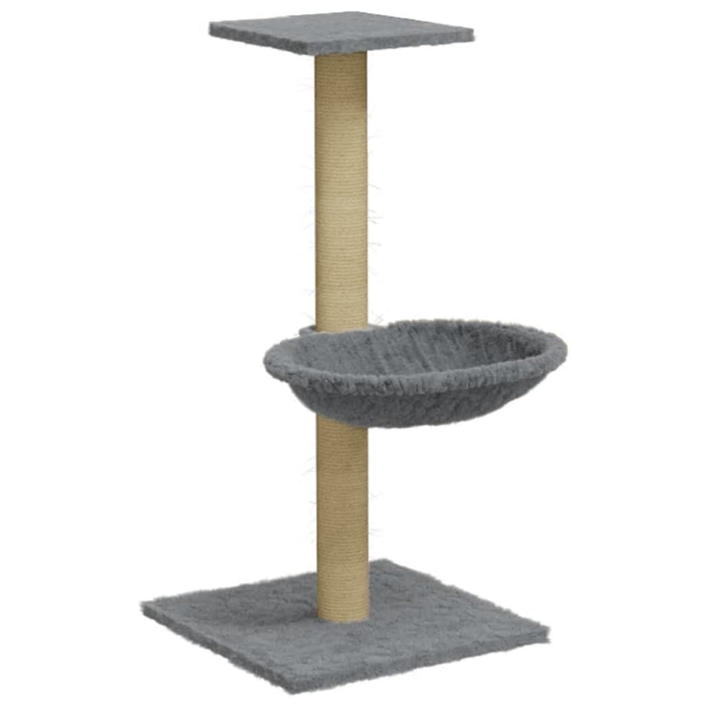 vidaXL Cat Scratching Post with Sisal Scratching Pole Light Grey 74 cm