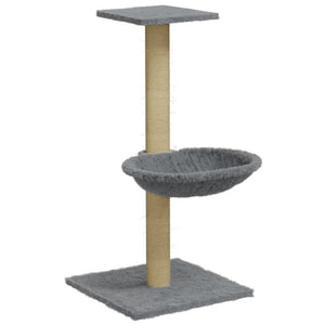 vidaXL Cat Scratching Post with Sisal Scratching Pole Light Grey 74 cm