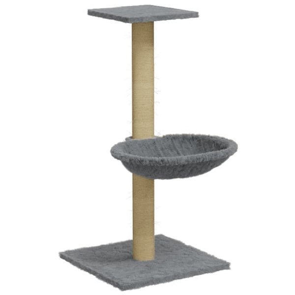 vidaXL Cat Scratching Post with Sisal Scratching Pole Light Grey 74 cm