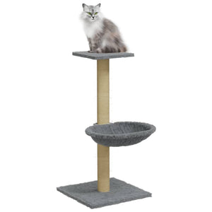 vidaXL Cat Scratching Post with Sisal Scratching Pole Light Grey 74 cm