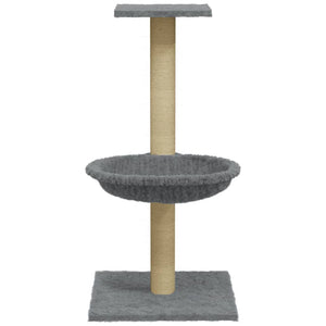 vidaXL Cat Scratching Post with Sisal Scratching Pole Light Grey 74 cm