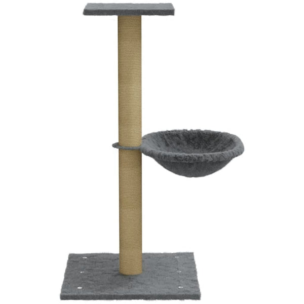 vidaXL Cat Scratching Post with Sisal Scratching Pole Light Grey 74 cm