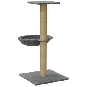 vidaXL Cat Scratching Post with Sisal Scratching Pole Light Grey 74 cm