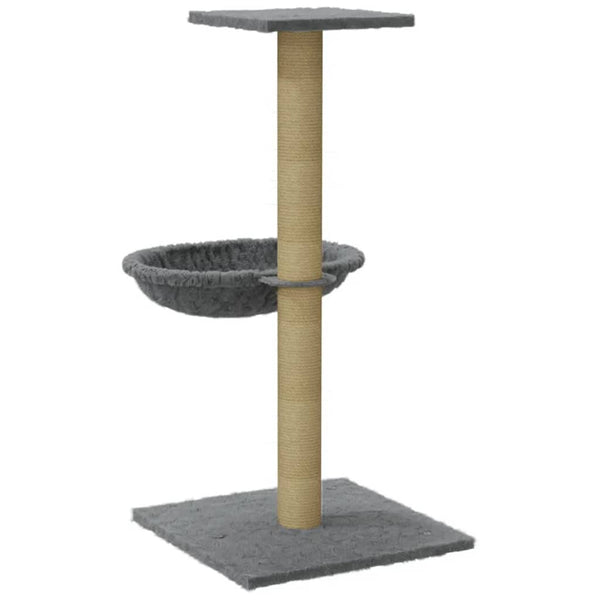 vidaXL Cat Scratching Post with Sisal Scratching Pole Light Grey 74 cm