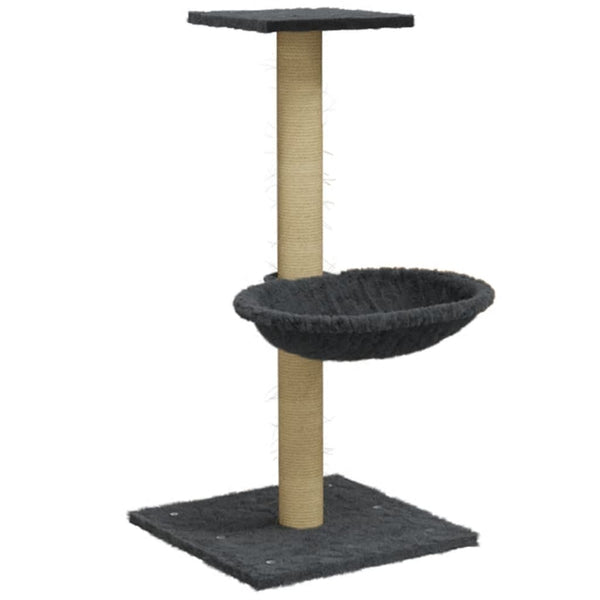 vidaXL Cat Tree with Sisal Scratching Post Dark Grey 74 cm