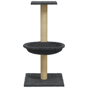 vidaXL Cat Tree with Sisal Scratching Post Dark Grey 74 cm