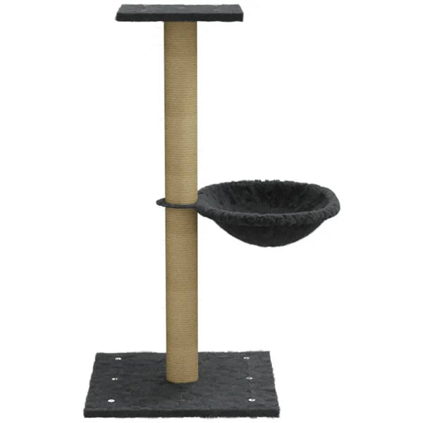vidaXL Cat Tree with Sisal Scratching Post Dark Grey 74 cm