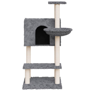 vidaXL Cat Tree with Sisal Scratching Posts Dark Gray 108.5 cm