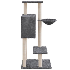 vidaXL Cat Tree with Sisal Scratching Posts Dark Gray 108.5 cm