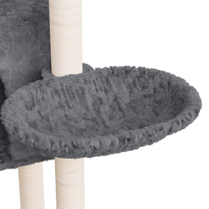 vidaXL Cat Tree with Sisal Scratching Posts Dark Gray 108.5 cm