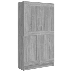 vidaXL Bookcase Sonoma Oak Grey 82.5x30.5x150 cm Engineered Wood