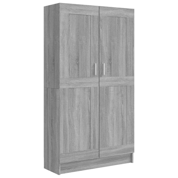 vidaXL Bookcase Sonoma Oak Grey 82.5x30.5x150 cm Engineered Wood