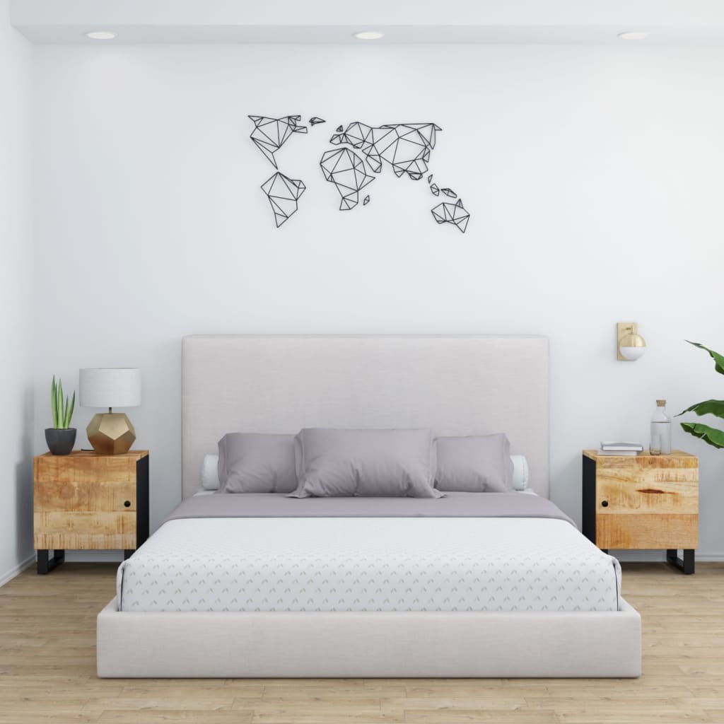 Nachttische 2er Set Mango Massivholz 40 cm