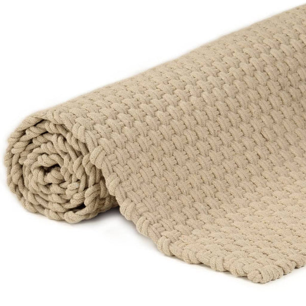 vidaXL Rectangular Rug Natural 80x160 cm Cotton